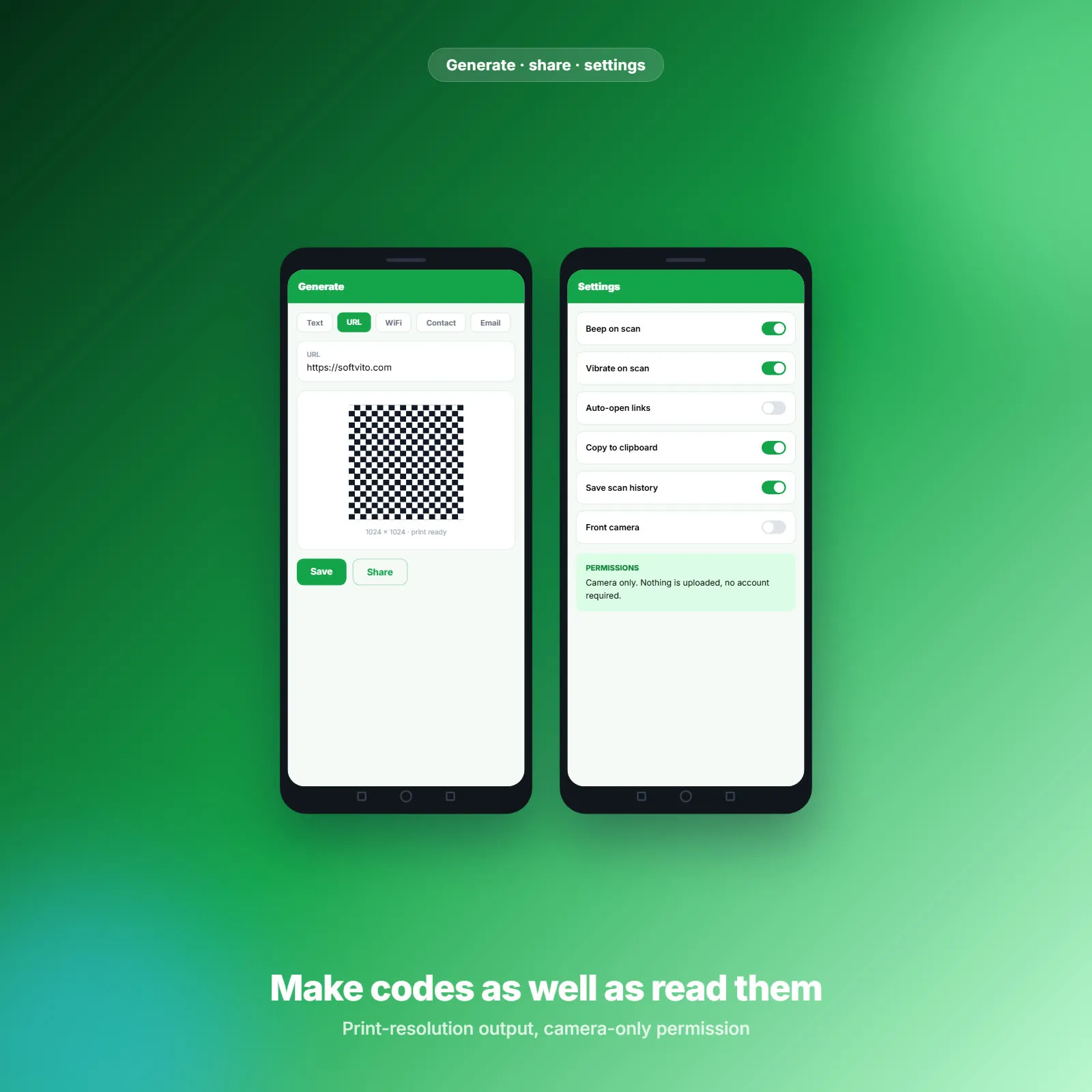 QR & Barcode Master — ماسح ومولّد أكواد مع السجل (أندرويد) 2