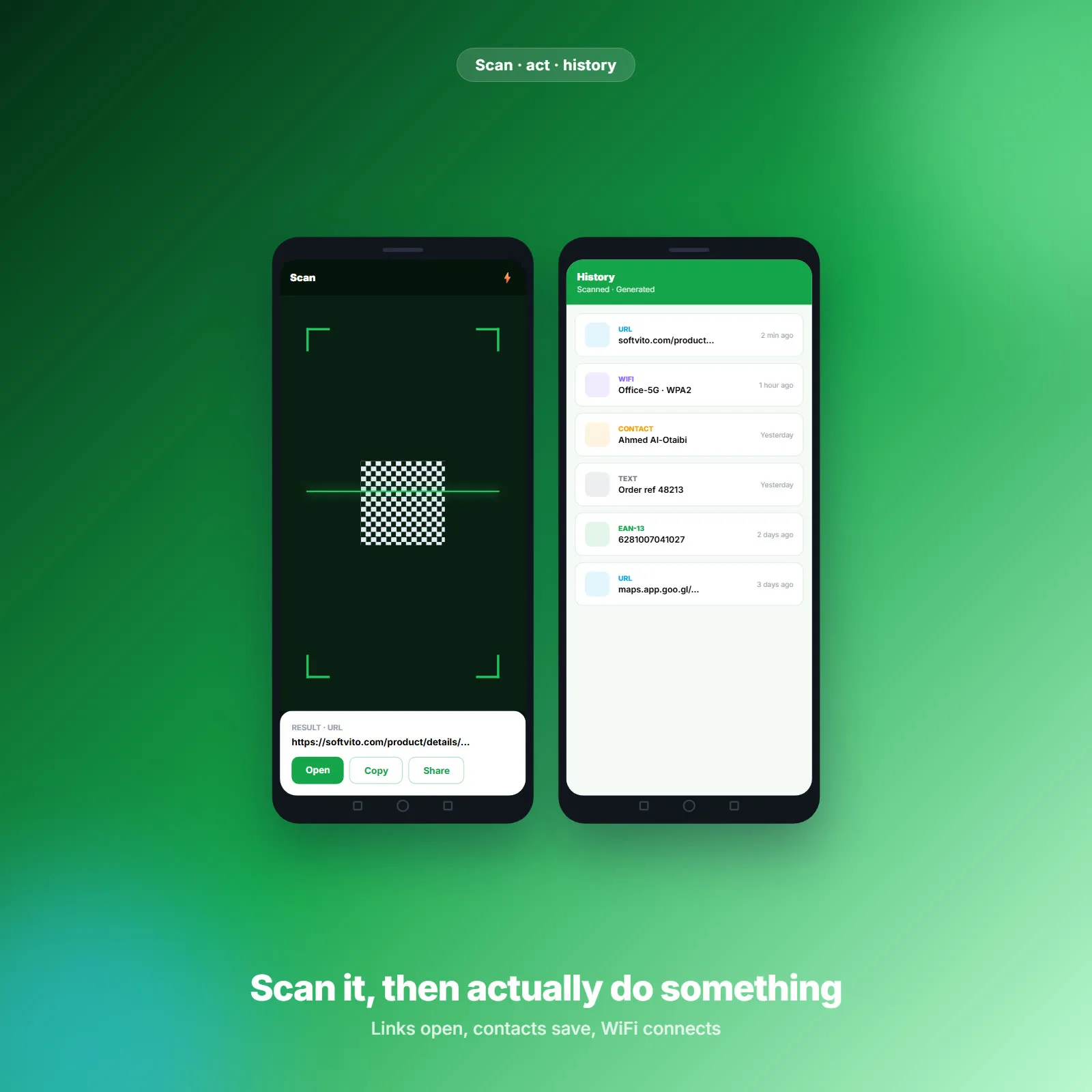 QR & Barcode Master — ماسح ومولّد أكواد مع السجل (أندرويد)