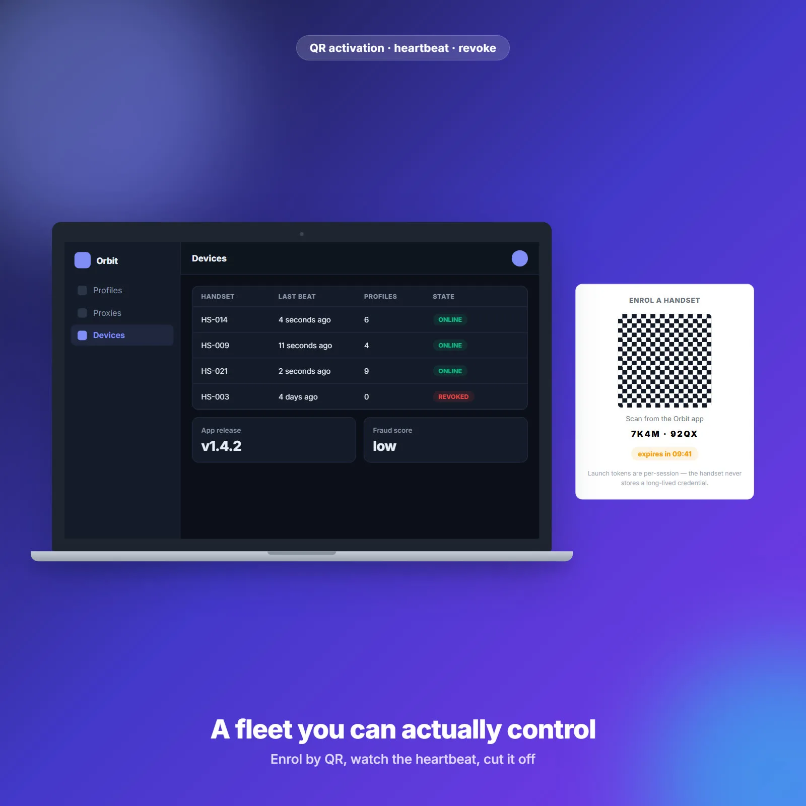 Orbit — مدير ملفات متصفح مضاد للكشف (لوحة Laravel وتطبيق أندرويد) 2